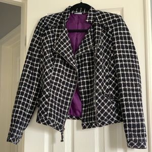 Allen B. By Allen Schwartz purple-lined jacket!